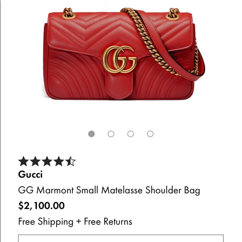 SOLD!!! Gucci Marmont Small Matelasse Shoulder Bag - Picture 6 of 6